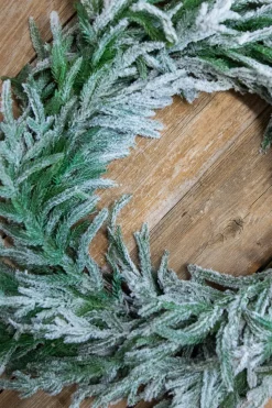 24” Real Touch Flocked Norfolk Wreath