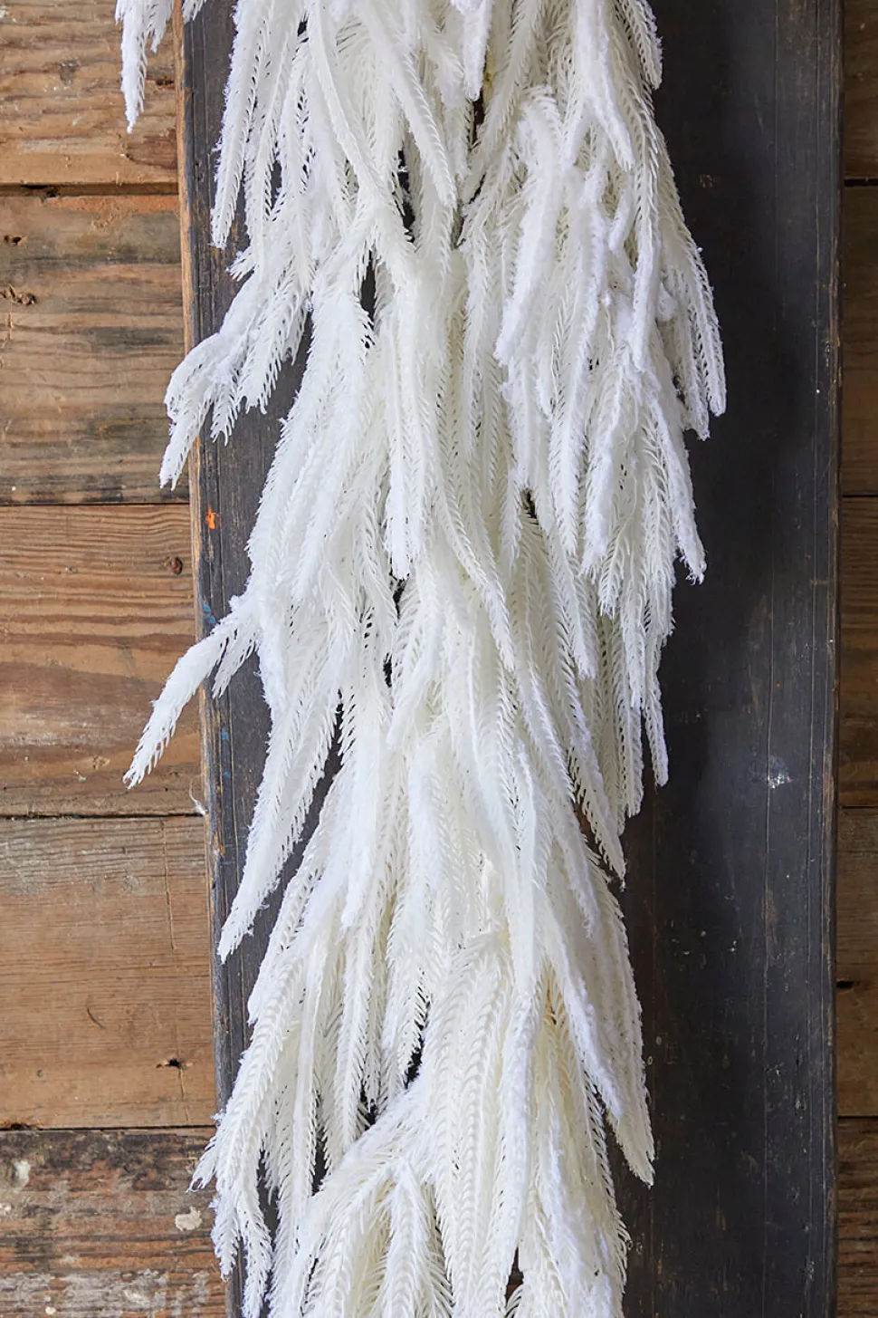 48” Real Touch Flocked White Norfolk Garland