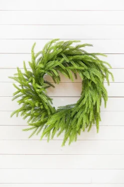 28" Real Touch Forest Norfolk Pine Wreath
