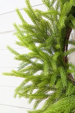 28" Real Touch Forest Norfolk Pine Wreath