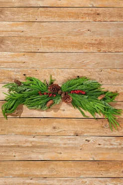 36” Real Touch Mixed Evergreen Berry Swag
