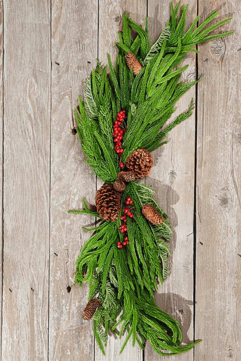 36” Real Touch Mixed Evergreen Berry Swag
