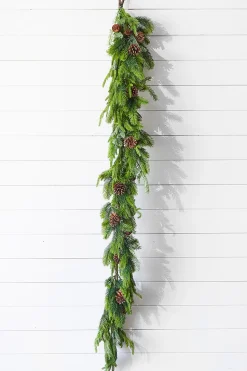 72” Real Touch Norfolk Spruce/Juniper Garland