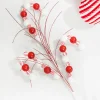 25" Red and White Ball Peppermint Spray