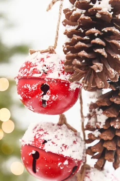 19" Red Bells & Pinecones Ornament