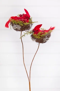22" Red Bird Spray