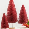 Red Bottle Brush Tree - Set of 3