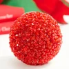 4" Red Crystal Ball Ornament