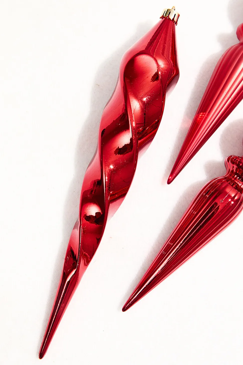 12" Red Finial Boxed - Set of 4