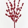 26" Red Glitter Berries Spray