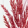31" Red Glitter Cedar Grass Spray
