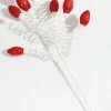 20.5” Red Glitter Christmas Light Bulbs Spray