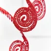 50" Red Glitter Curly Spray