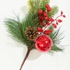 14.5" Red Glitter Pinecone Ornament Spray