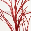 45" Red Glitter Willow Spray