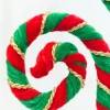 28" Red, Green & Gold Stripe Curly Spray