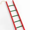 16" Red & Green Wood Ladder Ornament