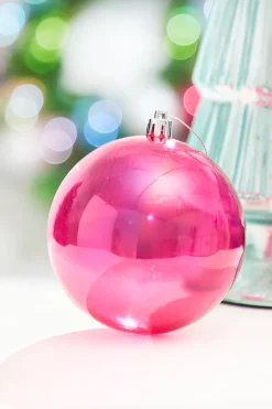 4" Red Iridescent Ball Ornament