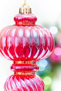 10" Red Iridescent Chandelier Ornament