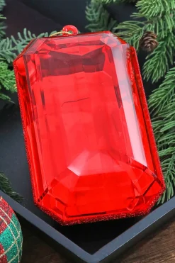 8" Red Jewel Ornament