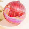 4" Red Luster Ball Ornament
