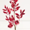 26" Red Metallic Pomegranate Stem