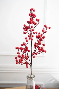 26” Red Mixed Berry & Crabapple Spray