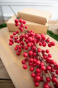 35” Red Orchard Berry Stalk