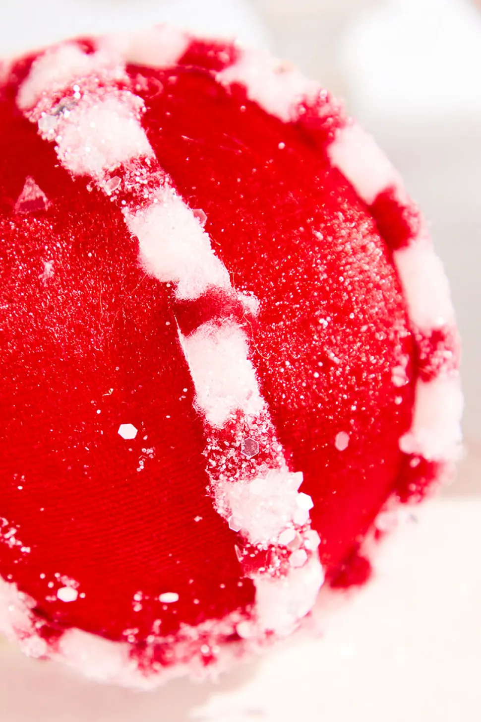4" Red Peppermint Trim Ornament