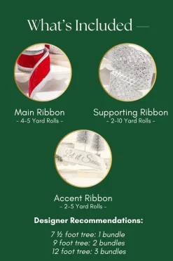 Red & Silver Ribbon Mini Bundle