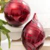 5" - 8" Red Swirl Blown Glass Ornament