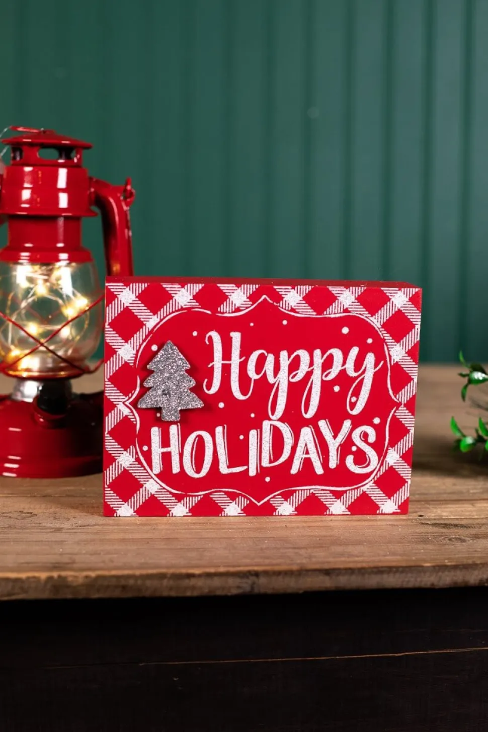 Red & White Christmas Block