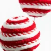 24” Red/White Peppermint Ball Spray