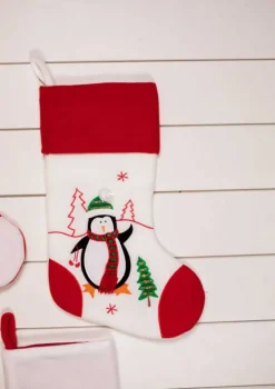 19” Red/White Reindeer/Penguin/Snowman/Santa Stocking