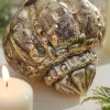 5" Regal Beaded Antique Gold Mercury Glass Ornament