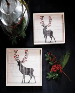Reindeer Trays - Set of 2