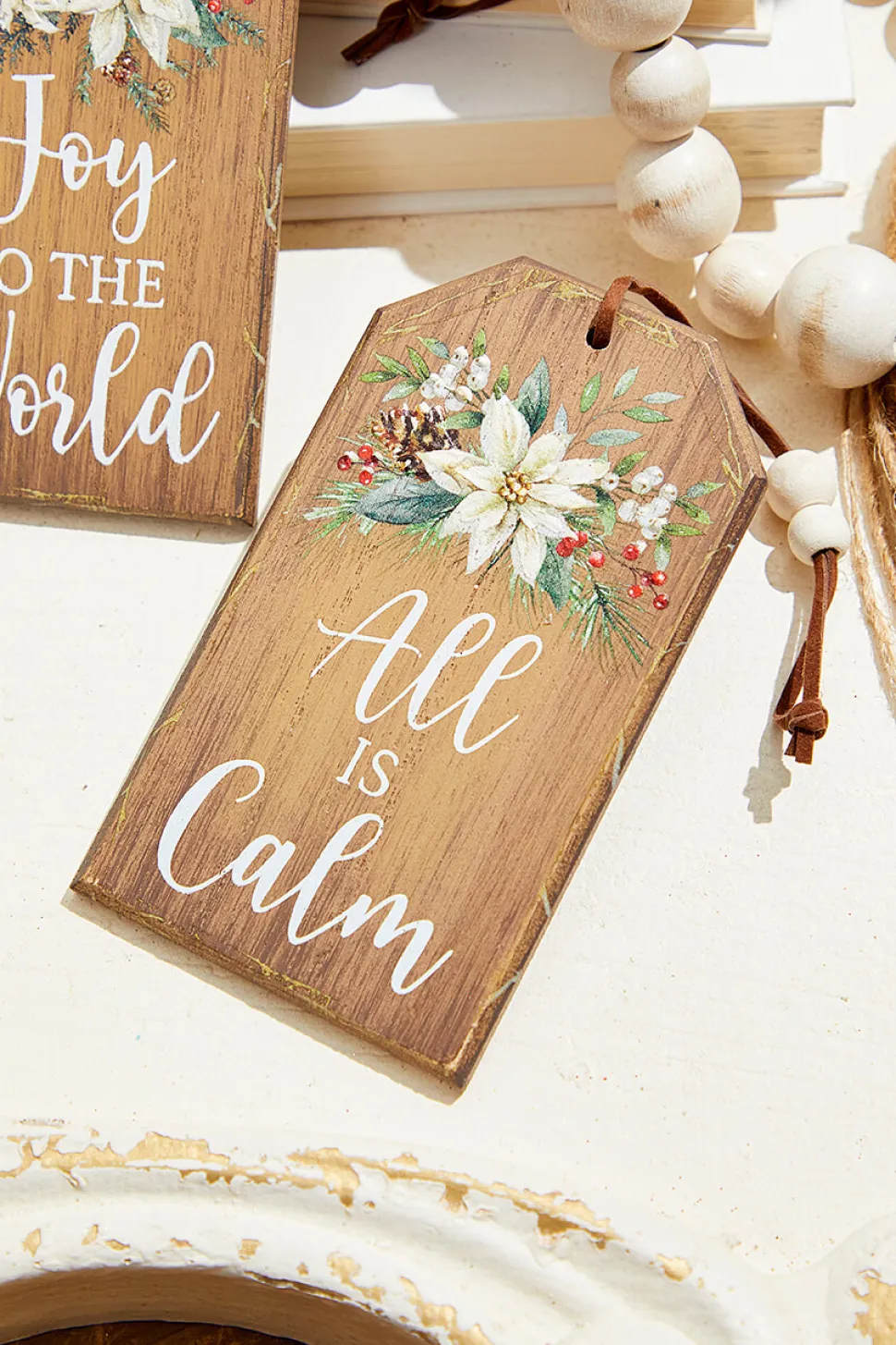 5" Religious Tag Shape Ornament