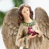 12" Resin Angel with Cardinal