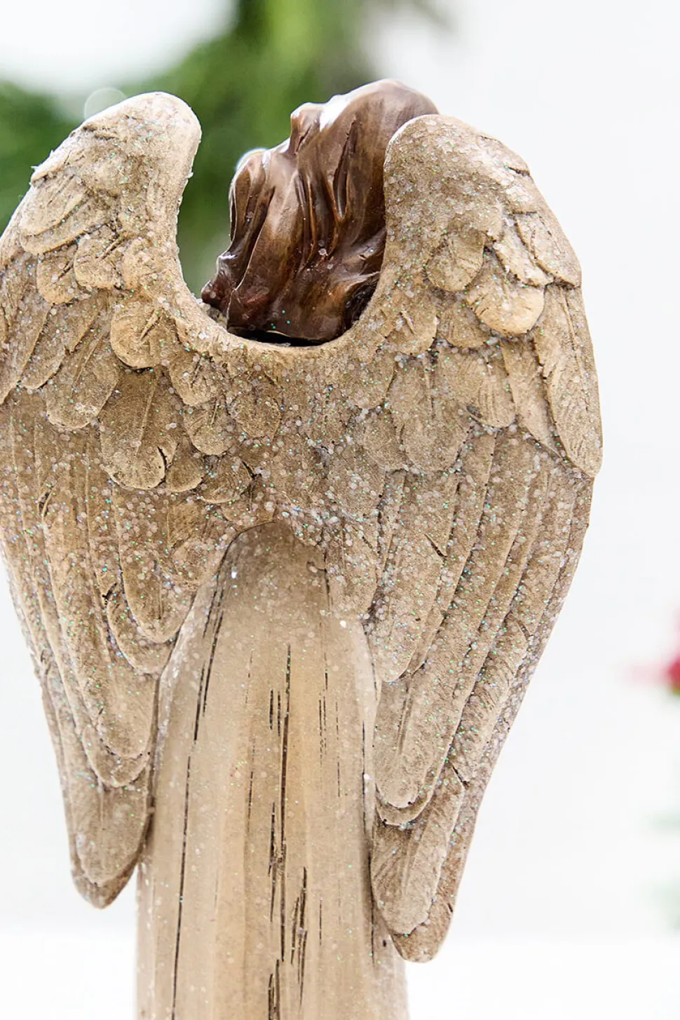 12" Resin Angel with Cardinal