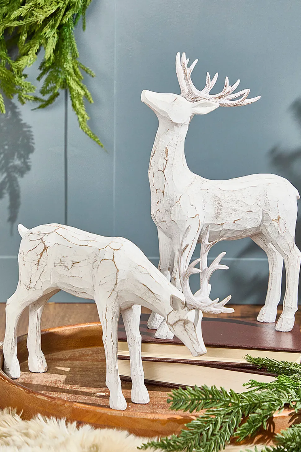12-14" Resin Carved Deer