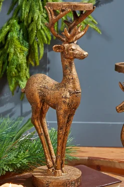 16" Resin Deer Candle Holder