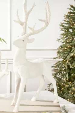 Resin Frozen Forest Flocked Deer