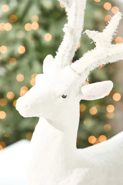 Resin Frozen Forest Flocked Deer