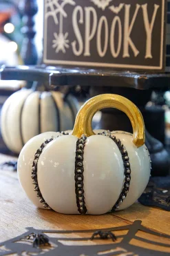 5" Resin Halloween Pumpkin with Spikes