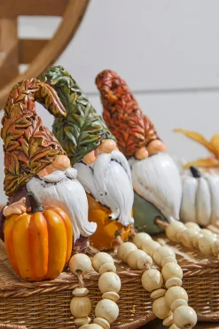 10" Resin Harvest Gnomes Shelf Sitter