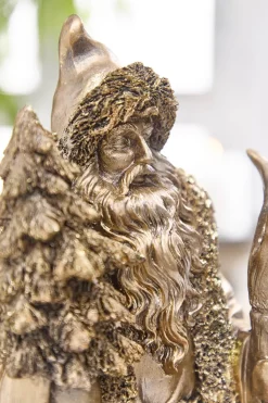 16.5" Resin Highlands Santa with Tree