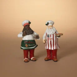8" Resin Holiday Chef Santa