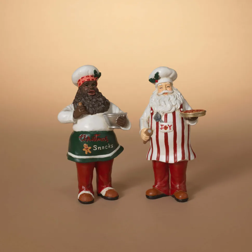 8" Resin Holiday Chef Santa