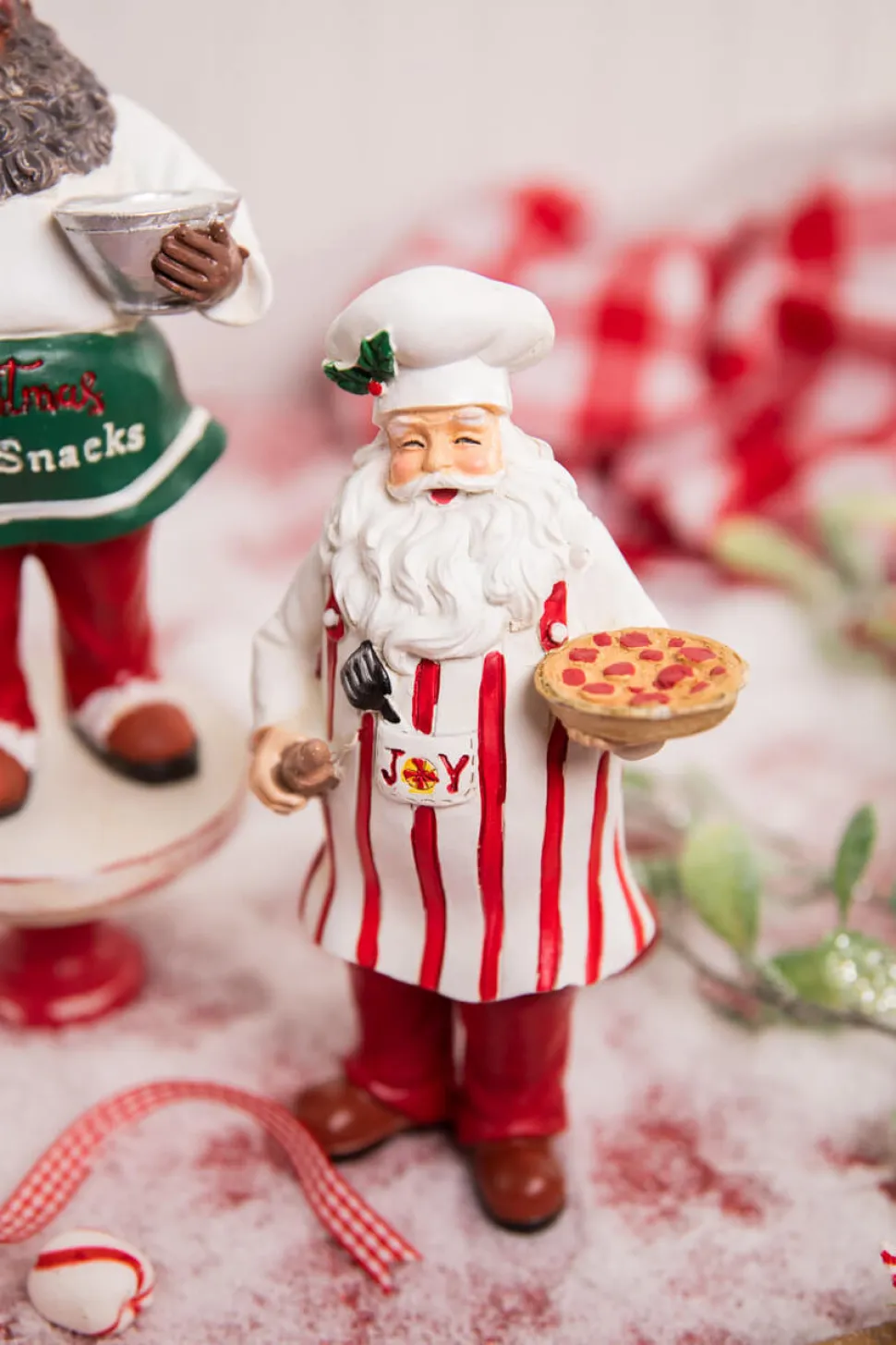 8" Resin Holiday Chef Santa