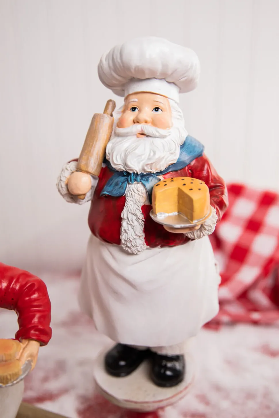 12" Resin Holiday Chef Santa